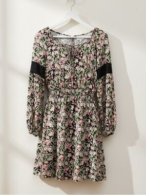 Princess Vera Wang Floral Long Sleeve Dress - Size L